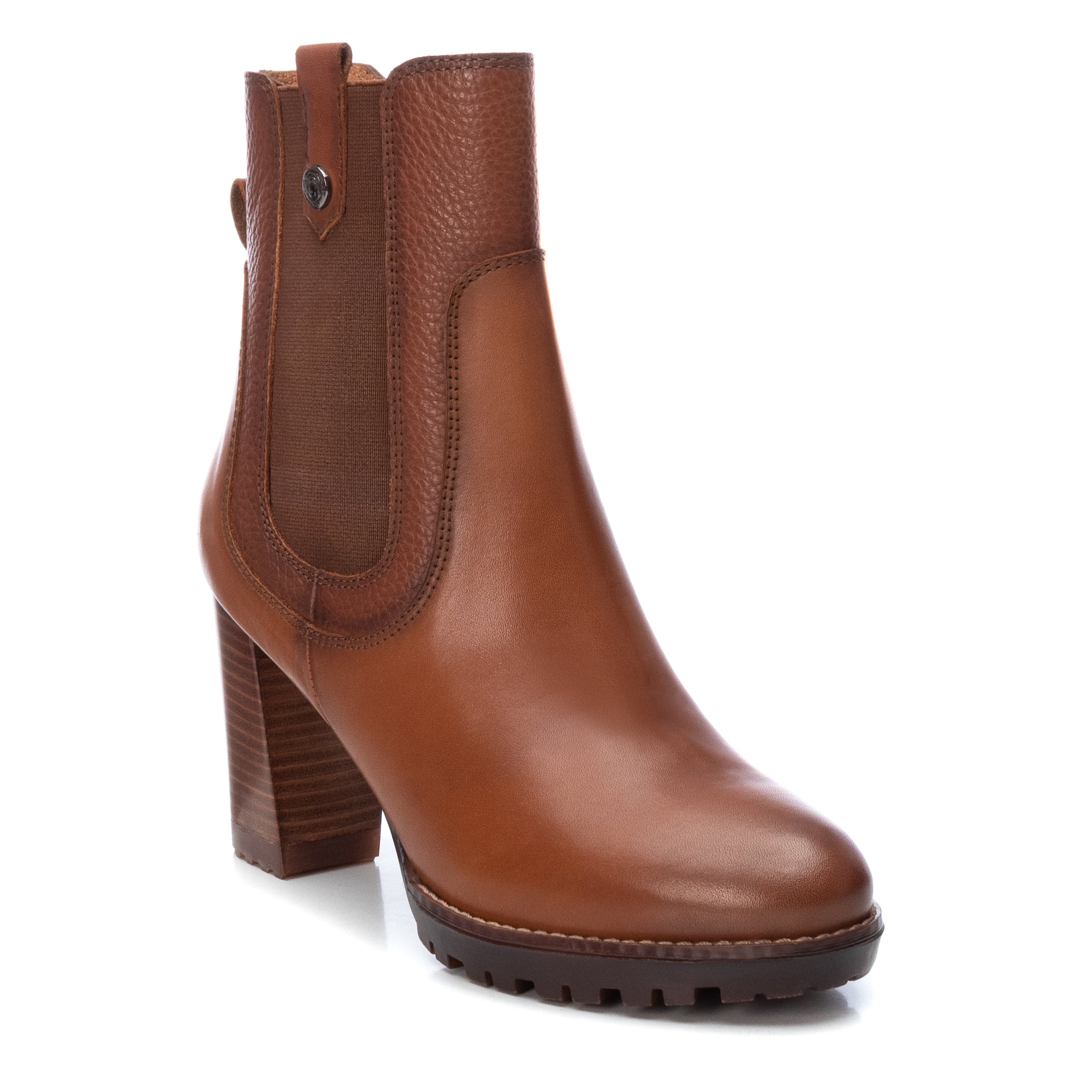 Carmela 16005202 chelsea cuir marron talon 9 cm