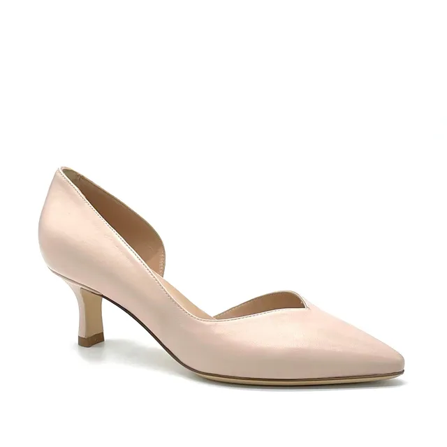 ELATA 12151 escarpins cuir nude ouverts talon 5,5 cm