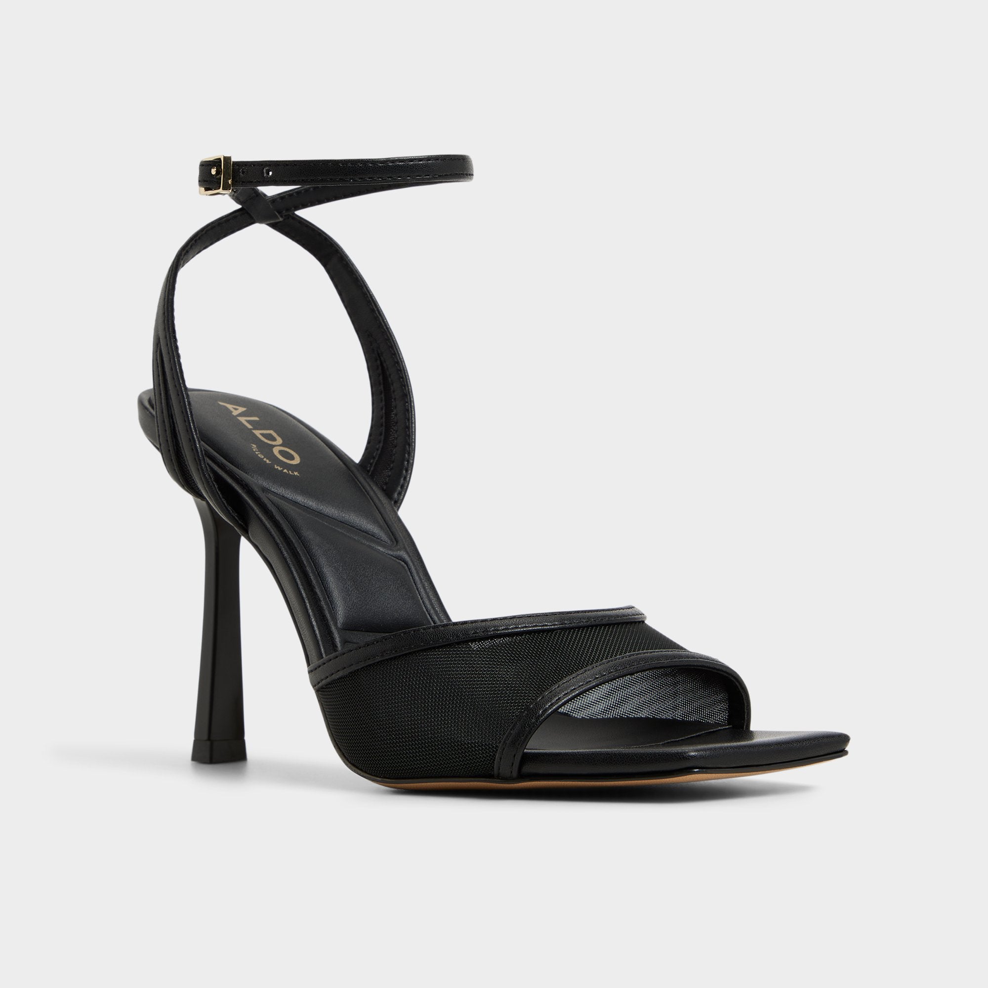ALDO Sharra sandales à talon noir mesh