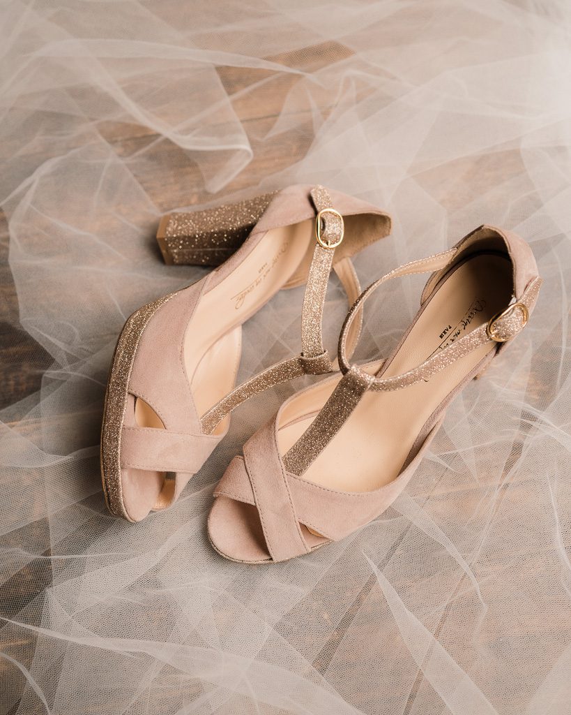 Dessine Moi Un Soulier salomé plateforme vieux rose or 38