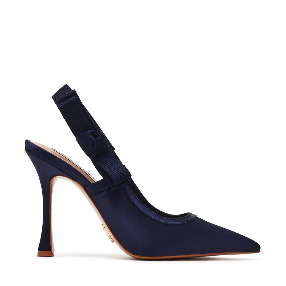 Steve Madden Brylie escarpin satin bleu marine