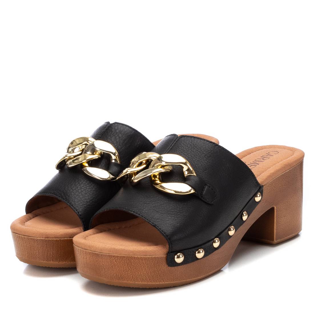 Carmela 16071503 sabots noirs cuir talon 7 cm