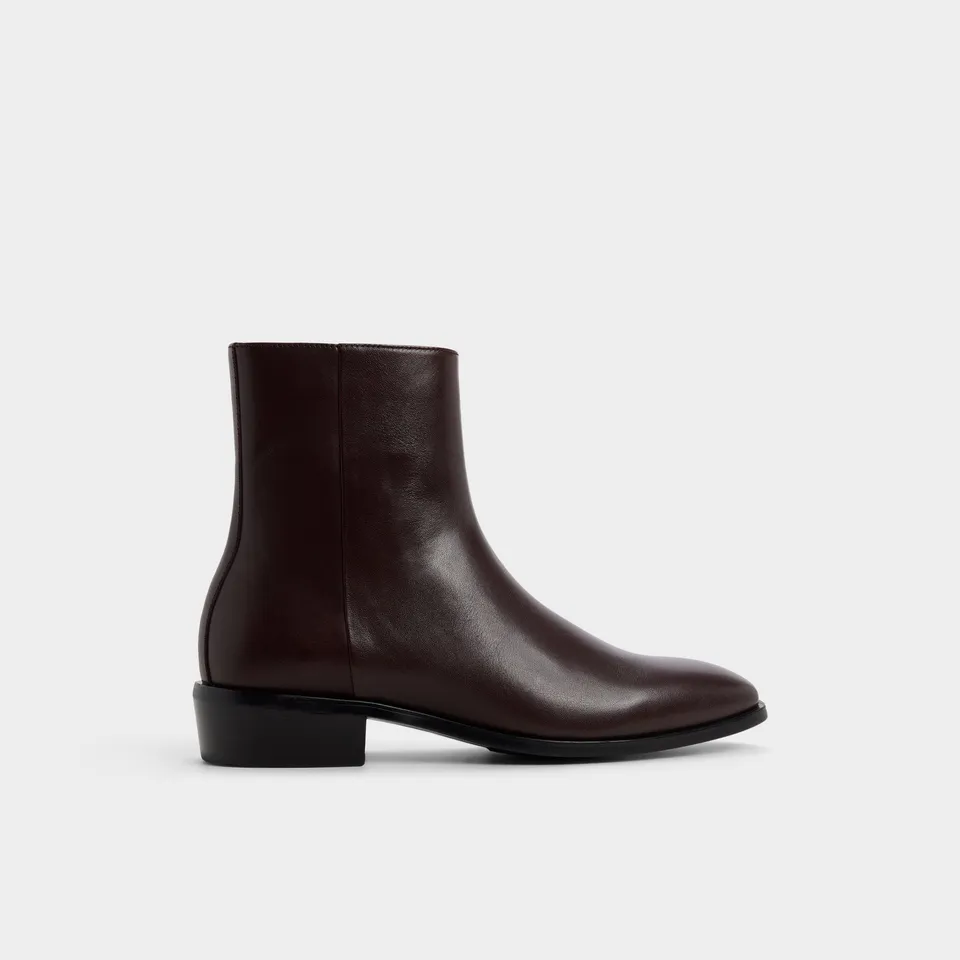 ALDO Amur bottines bordeaux cuir talon bloc