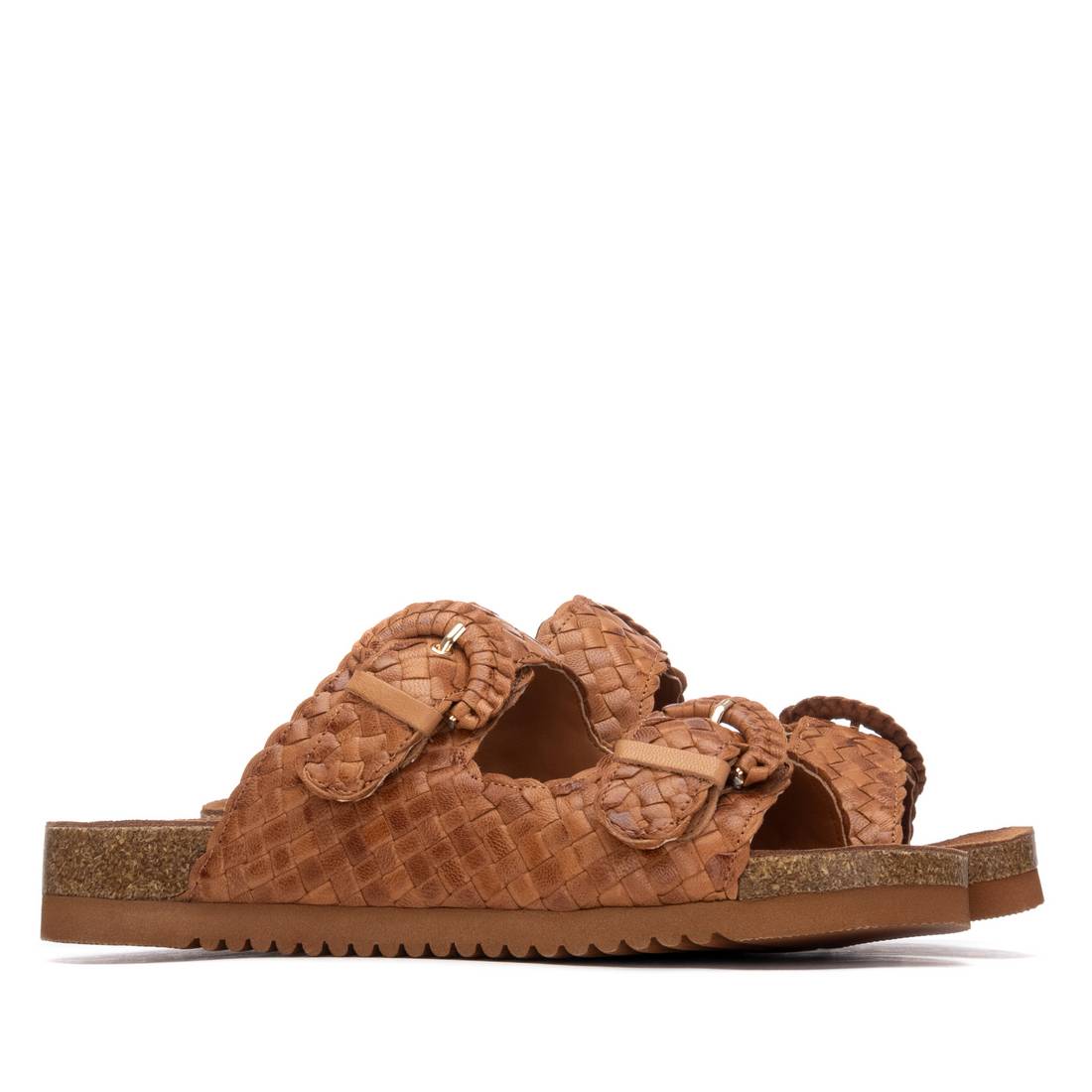 Carmela 16328704 sandales cuir camel tressées