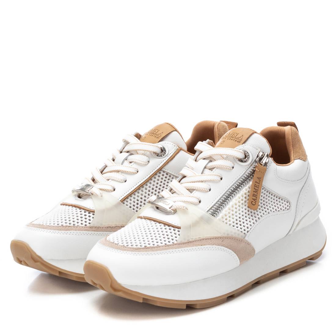 Carmela 16044401 baskets femme blanc cuir