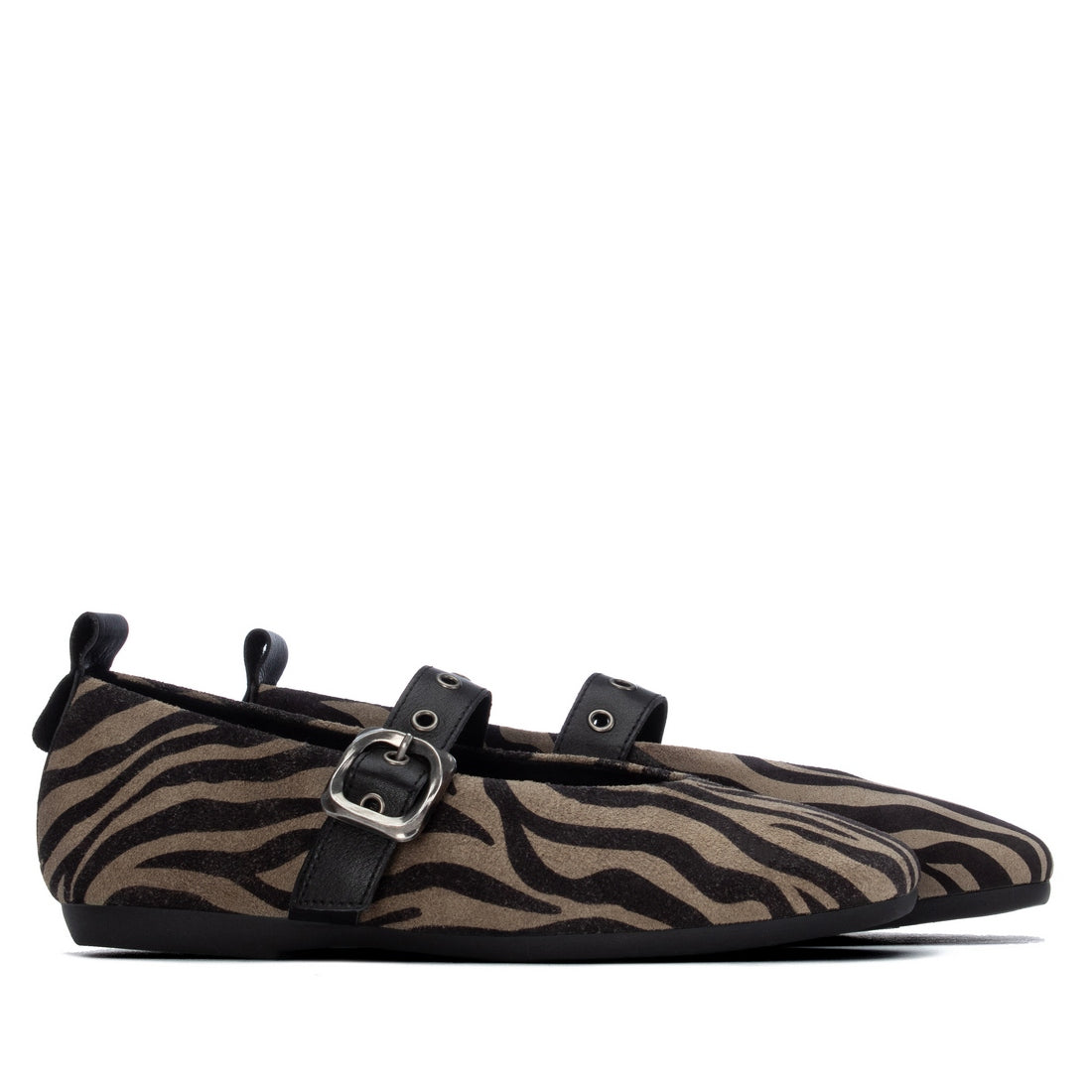 Carmela 16437702 ballerines femme noir cuir suède