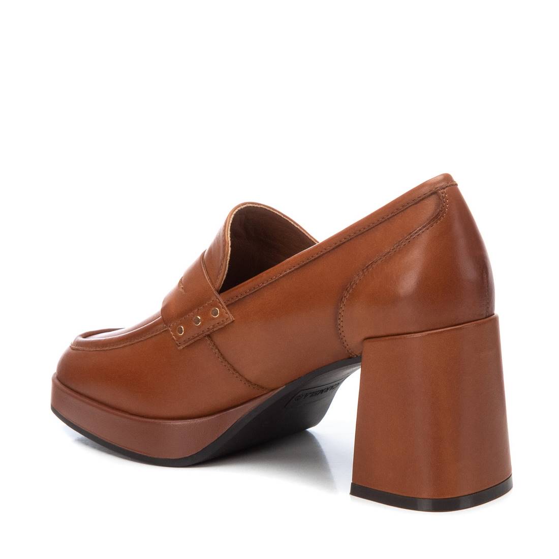 Carmela 16184702 mocassin cuir marron talon moyen