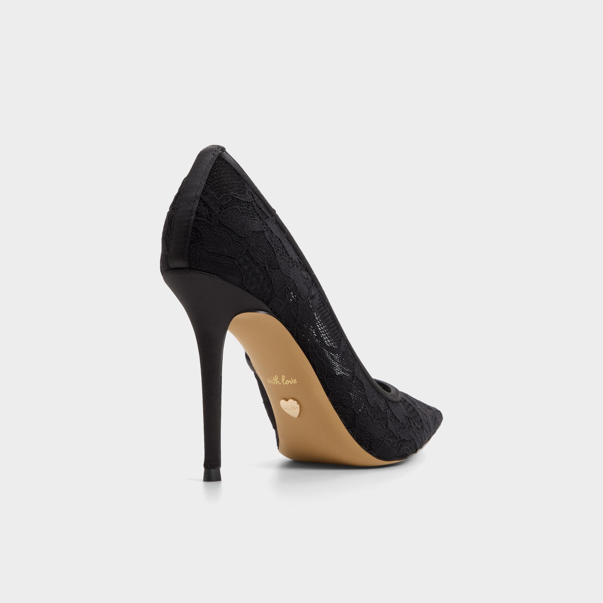 ALDO Starrla escarpins noirs dentelle talon haut