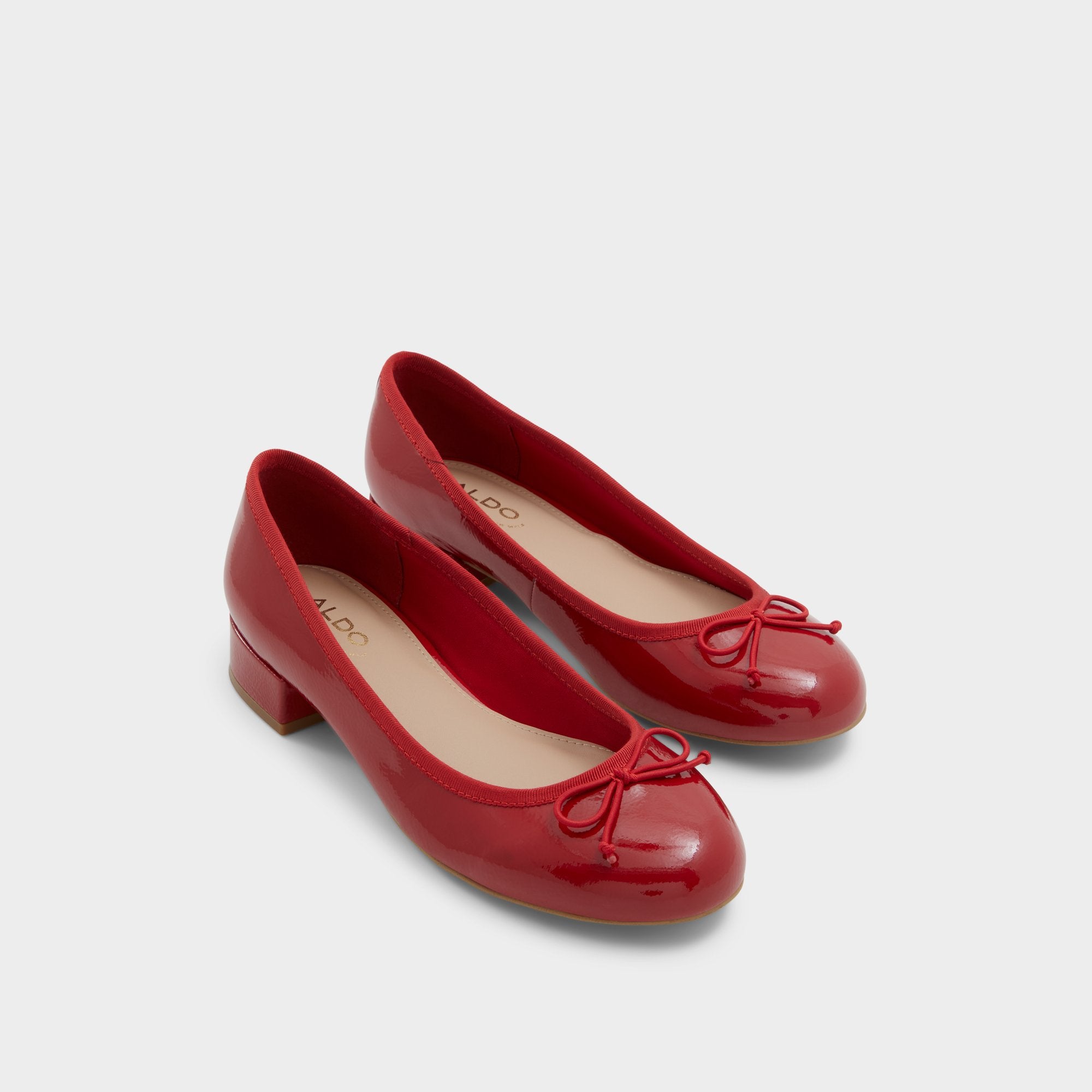 Aldo Aliette Escarpins Vernis Rouges Petit Talon Bloc