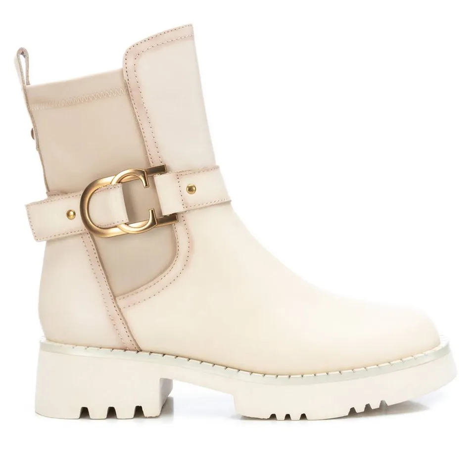 Carmela 16116002 bottines femme blanches cuir plat