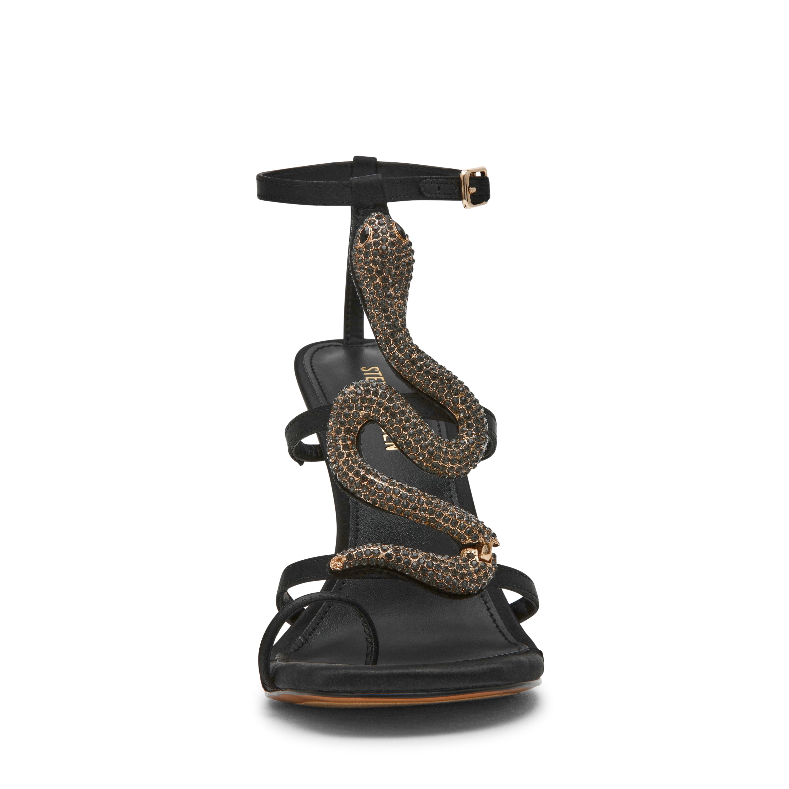 Steve Madden Python sandales noires strass talon 10,5 cm