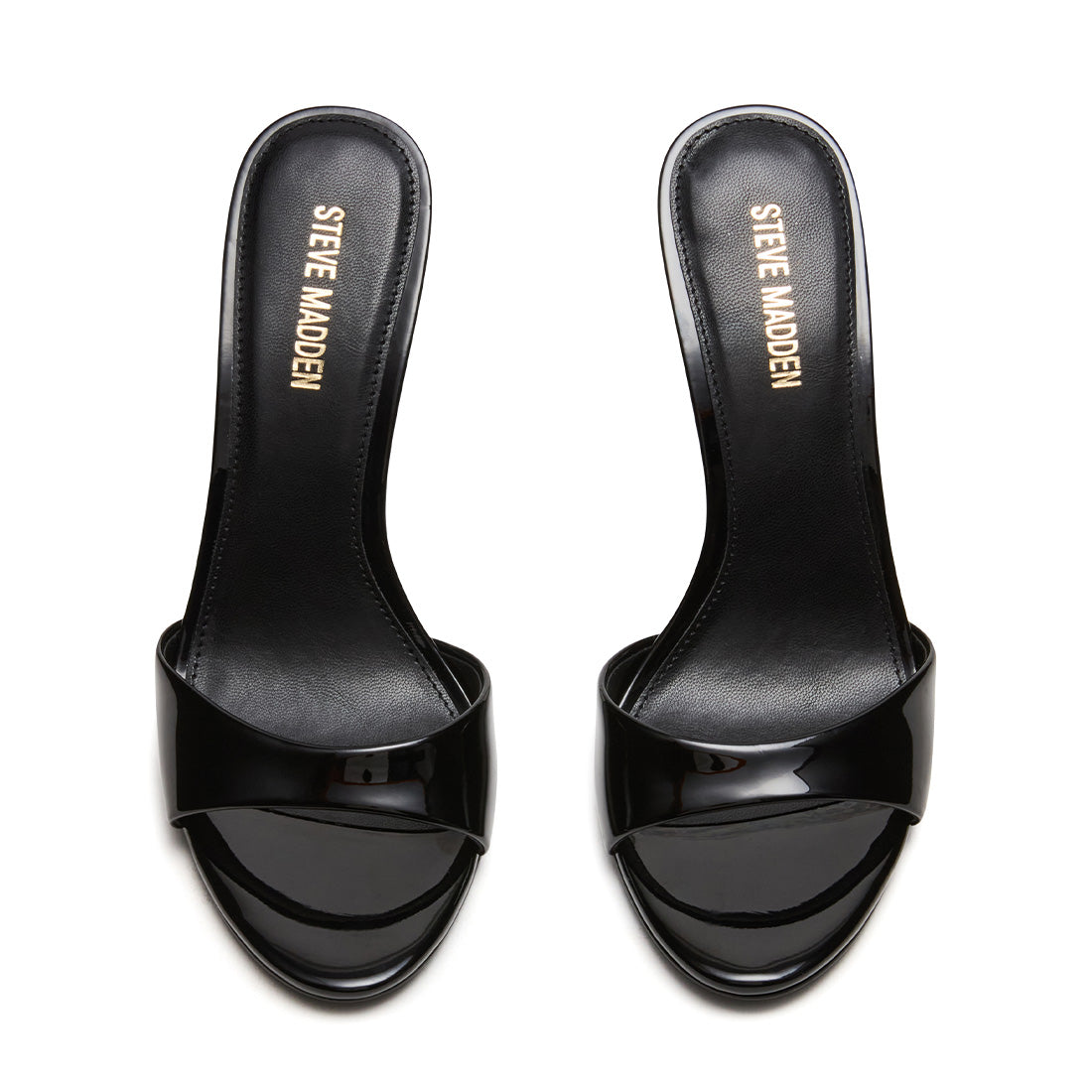 Steve Madden Davina sandale vernie noir talon 10 cm