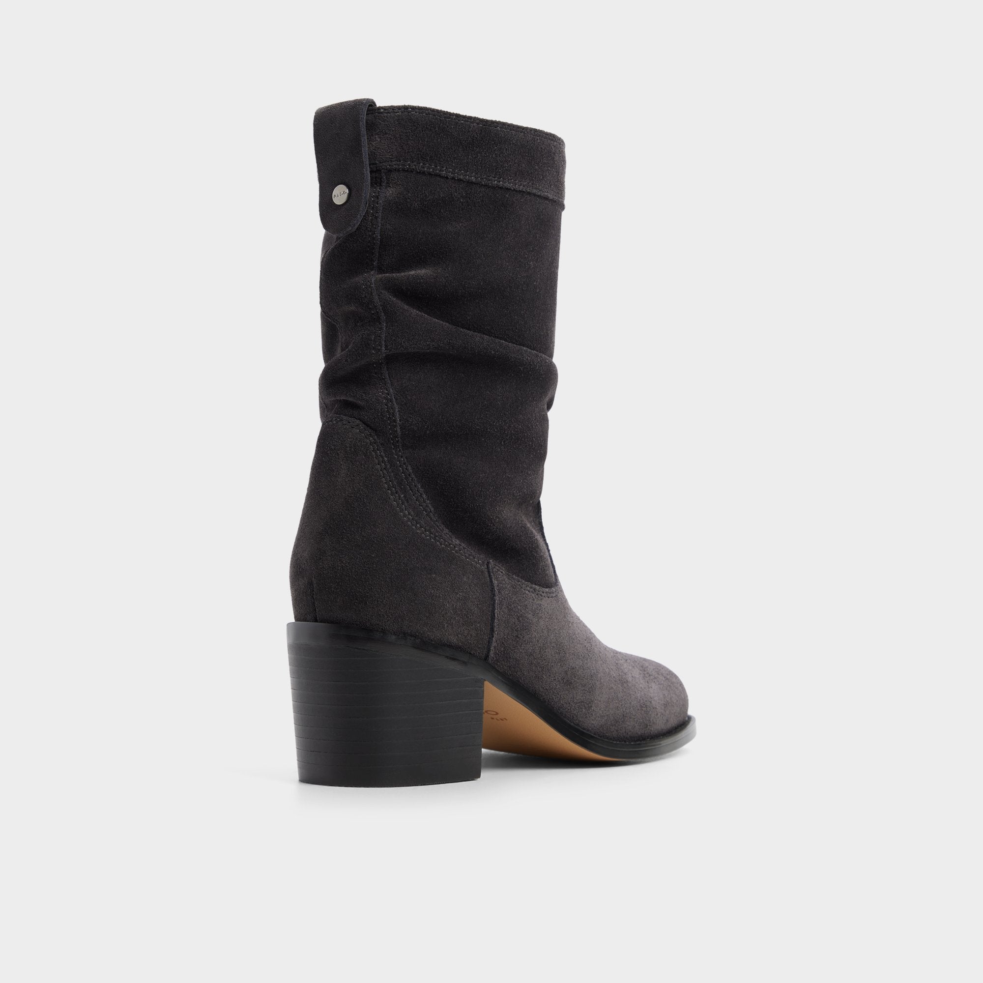 ALDO Haverly bottines suède gris talon bloc