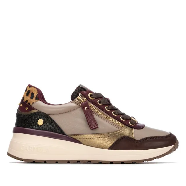Carmela 16244206 basket bordeaux cuir zip plat