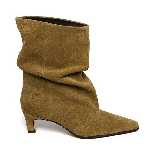 Steve Madden Vexa bottine suède kaki talon 3 cm