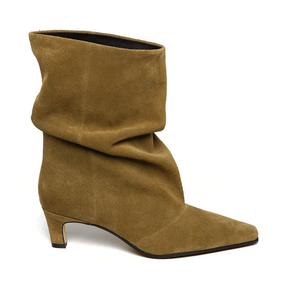 Steve Madden Vexa bottine suède kaki talon 3 cm