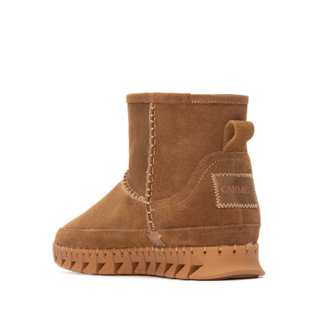 Carmela 16252901 bottines camel fourrées en cuir