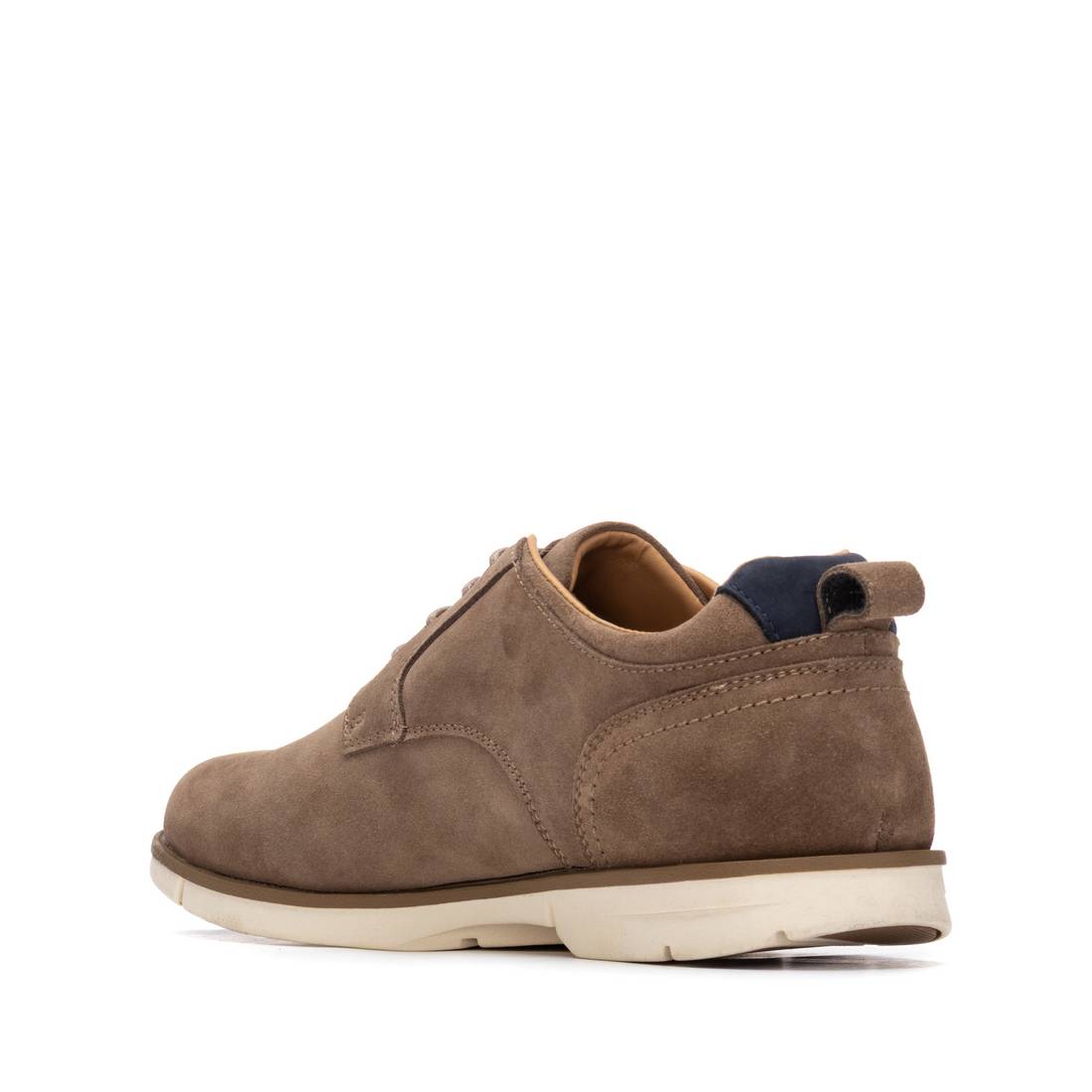 Carmela 16390103 derby homme taupe cuir suède