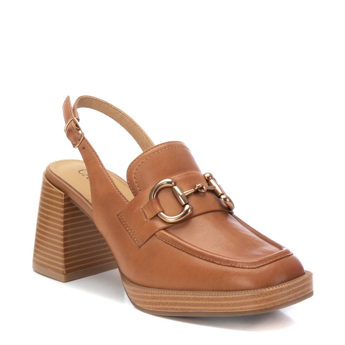 Carmela 16159503 mocassin cuir marron talon 8 cm