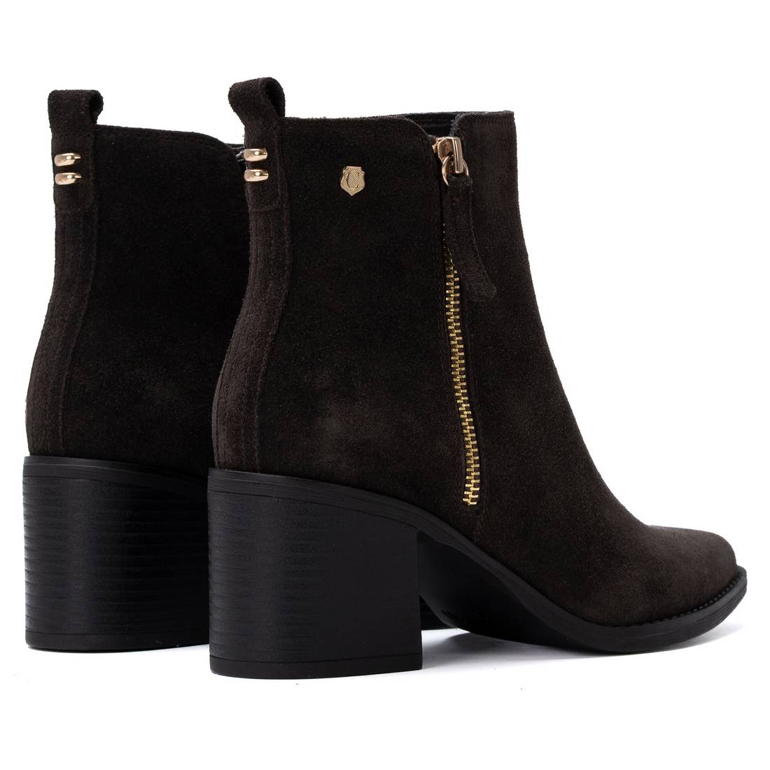 Carmela 16425702 bottine cuir marron talon moyen