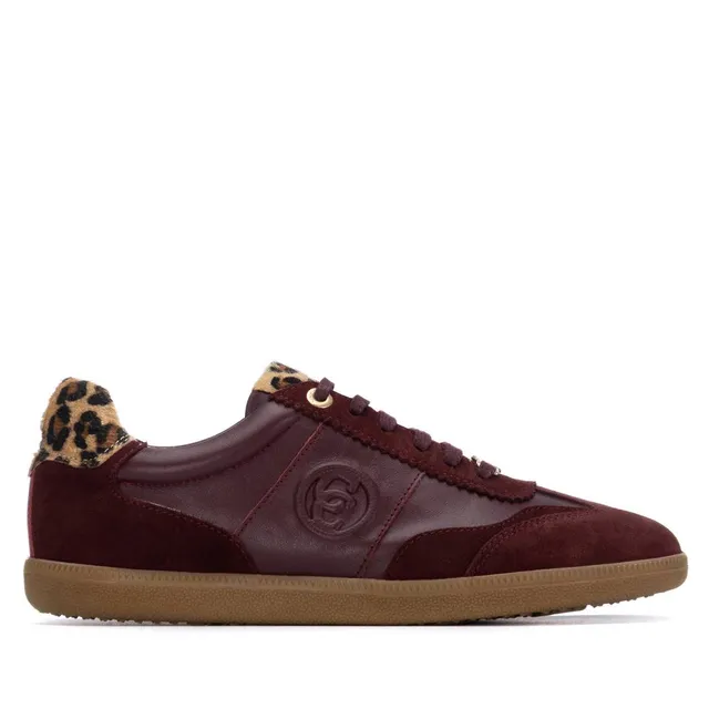Carmela 16264002 baskets cuir bordeaux lacets