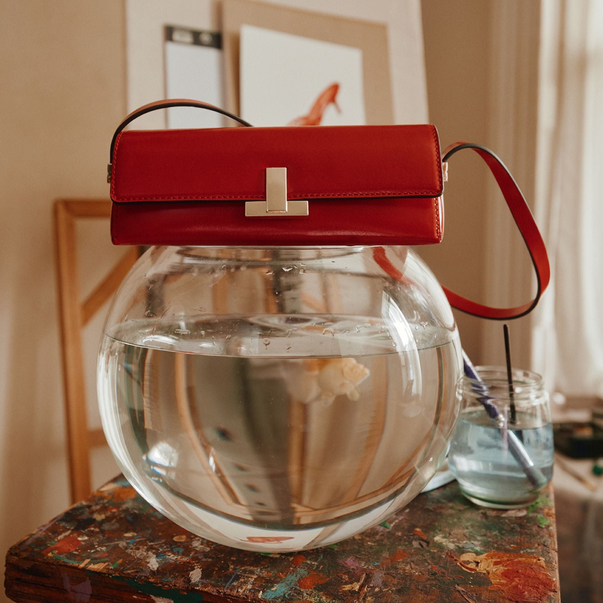 ALDO Skarletaa sac baguette rouge