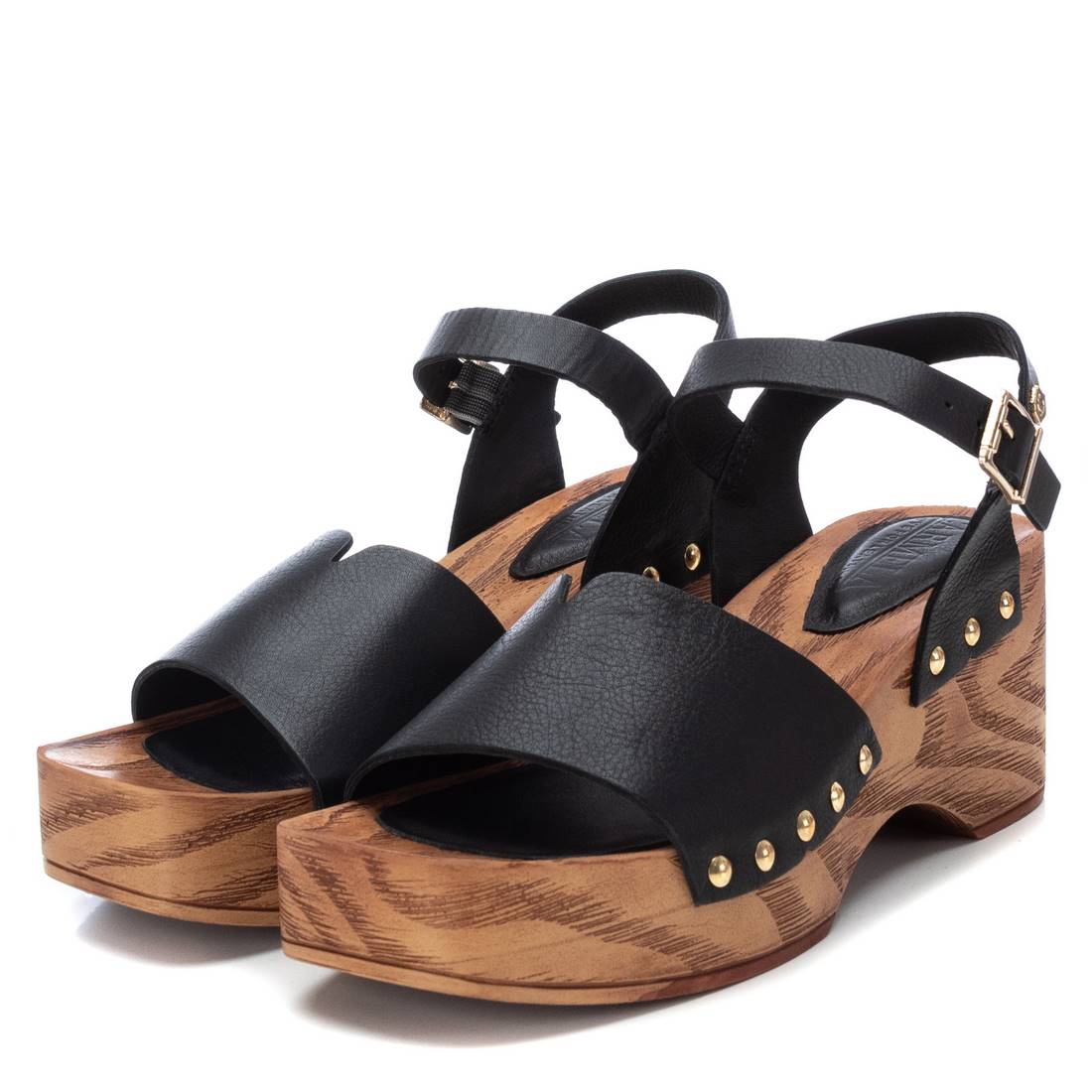 Carmela 16078202 sandales cuir noir talon 5 cm