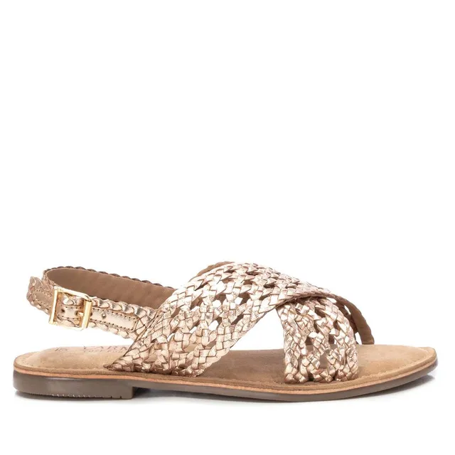 Carmela 16164501 sandales cuir femme doré plat
