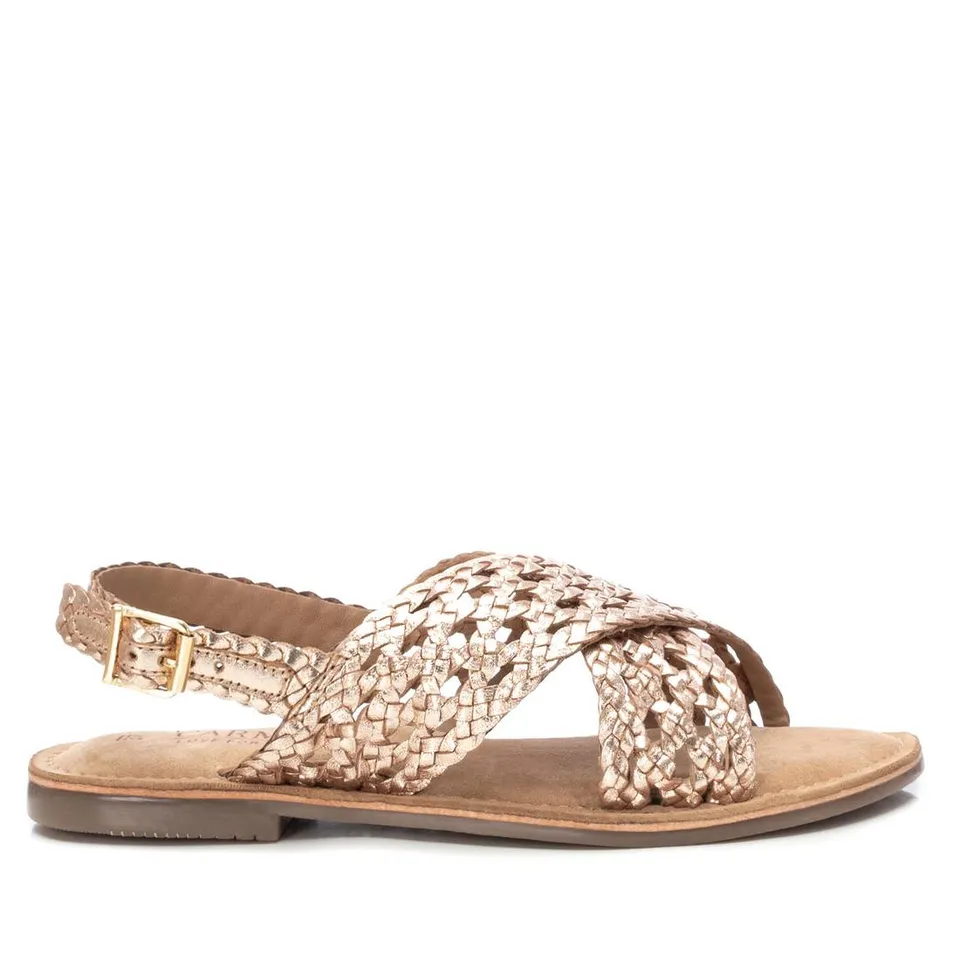Carmela 16164501 sandales cuir femme doré plat