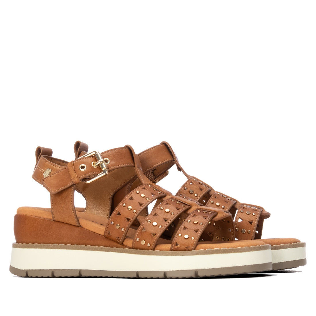 Carmela 16325202 sandales compensées camel cuir véritable