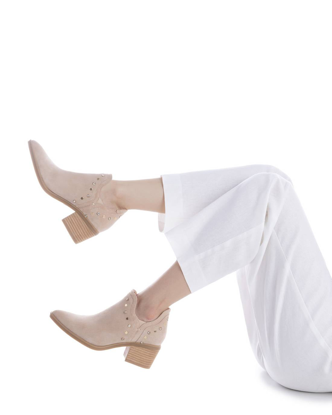 Carmela 16314701 bottine talon beige élastique