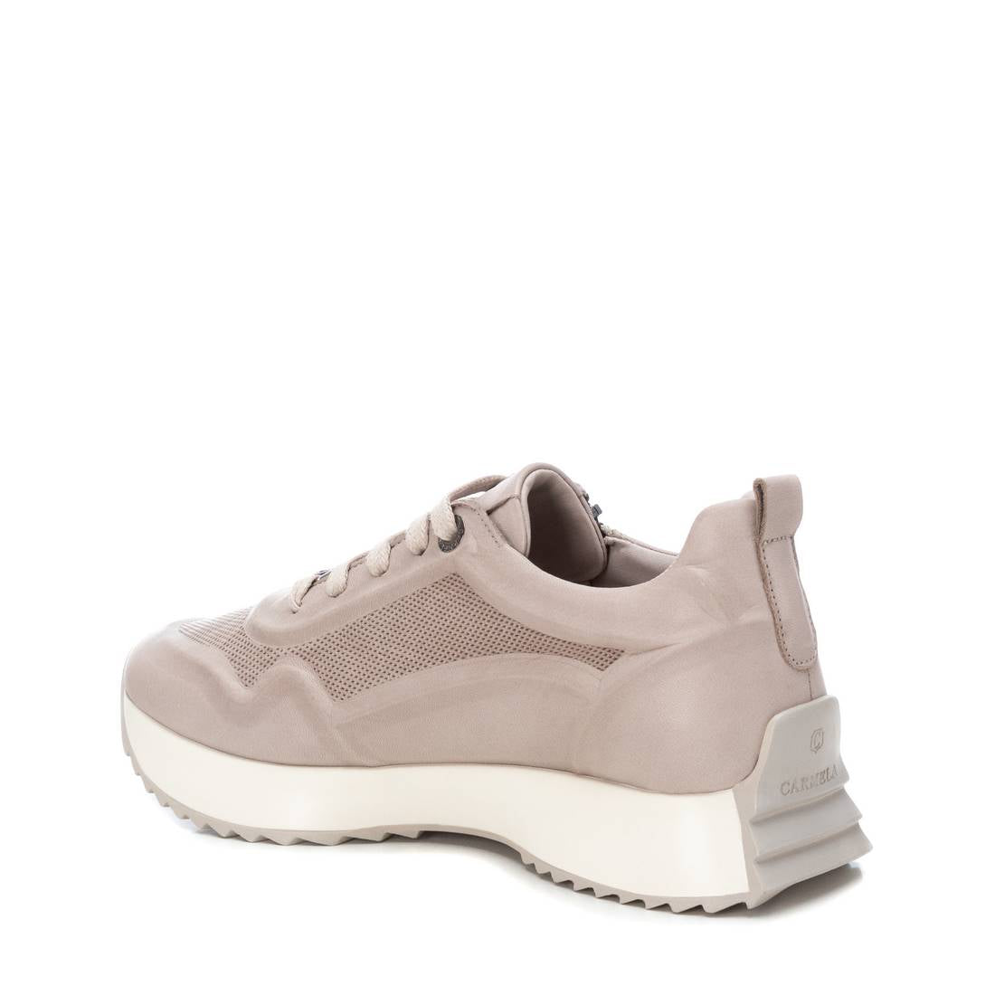 Carmela 16067001 sneaker cuir blanc zip