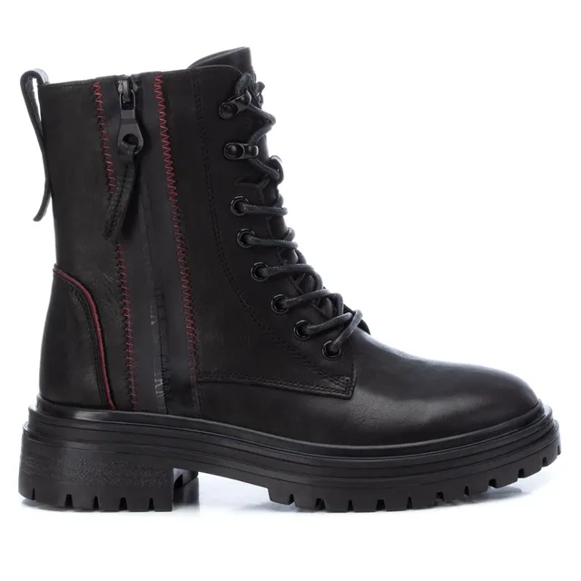Carmela 16019601 bottines noir cuir militaires