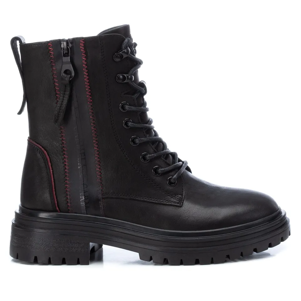 Carmela 16019601 bottines noir cuir militaires