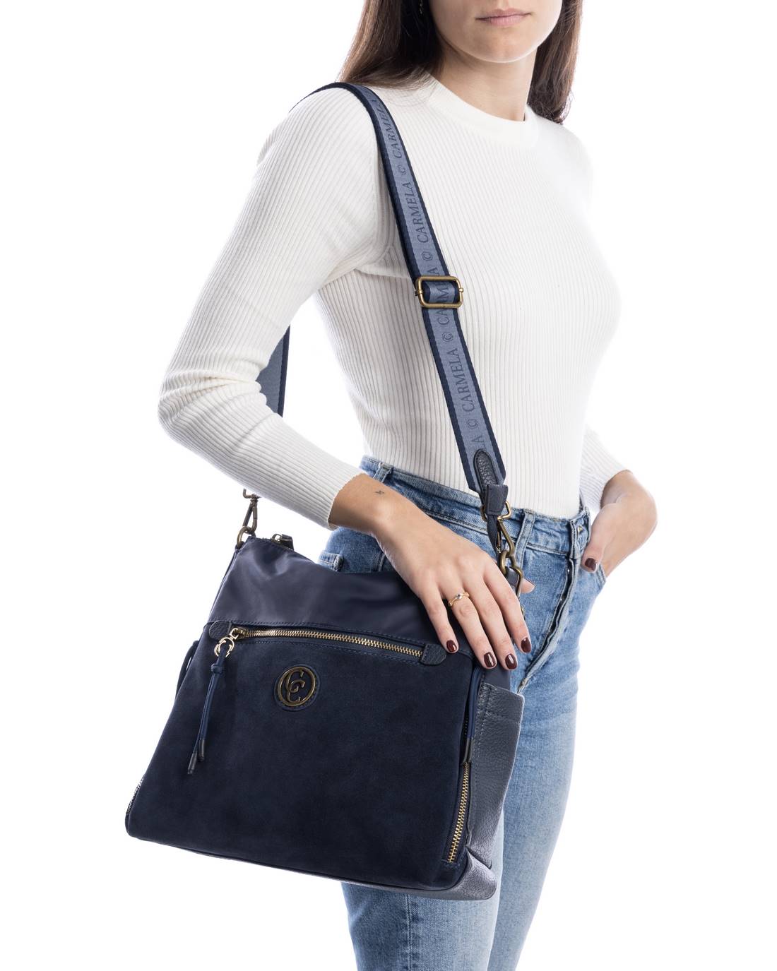 Carmela 18611803 sac épaule femme bleu 31 cm