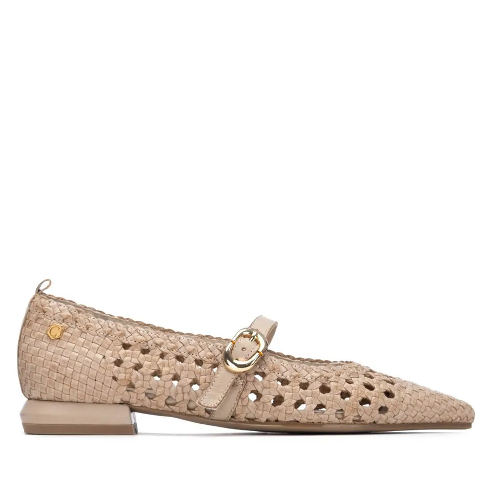 Carmela 16313102 ballerines cuir beige boucle