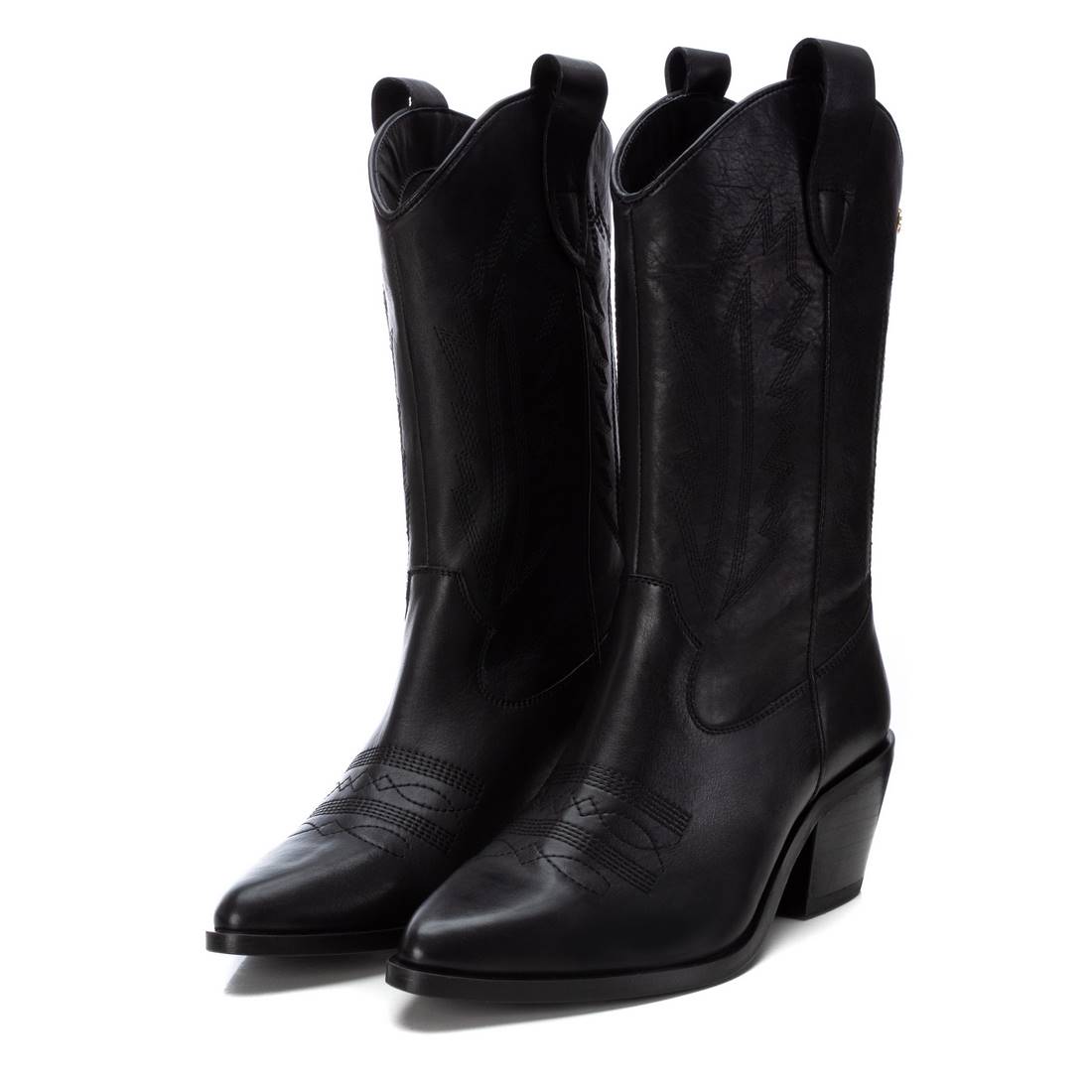 Carmela 16177401 bottes cuir noir talon 6 cm