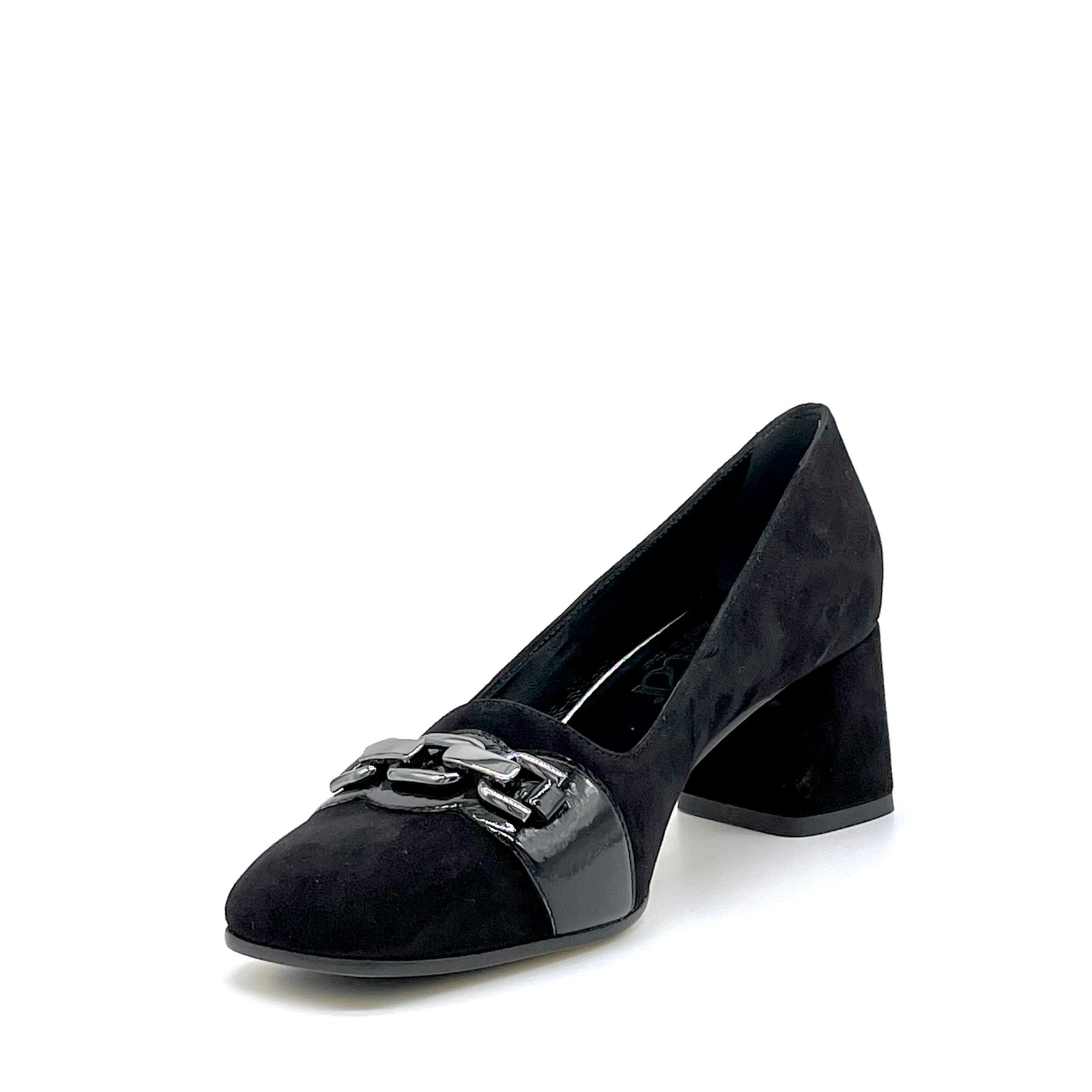 ELATA 55521 escarpin suède noir mors talon 5,5 cm