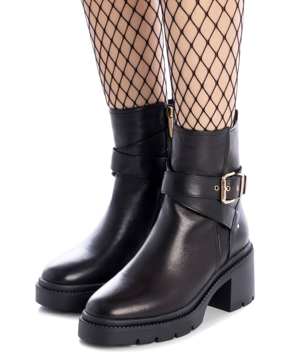 Carmela 16191601 bottine femme noire cuir motarde