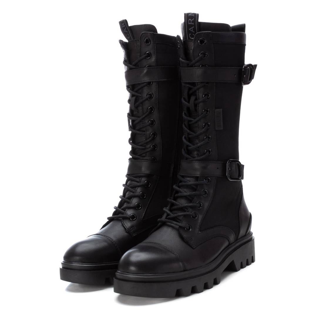 Carmela 16020501 bottes femme noir cuir militaire