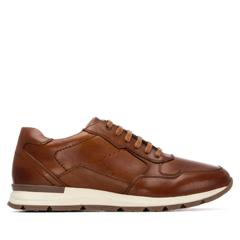 Carmela 16390701 basket homme cuir camel lacets