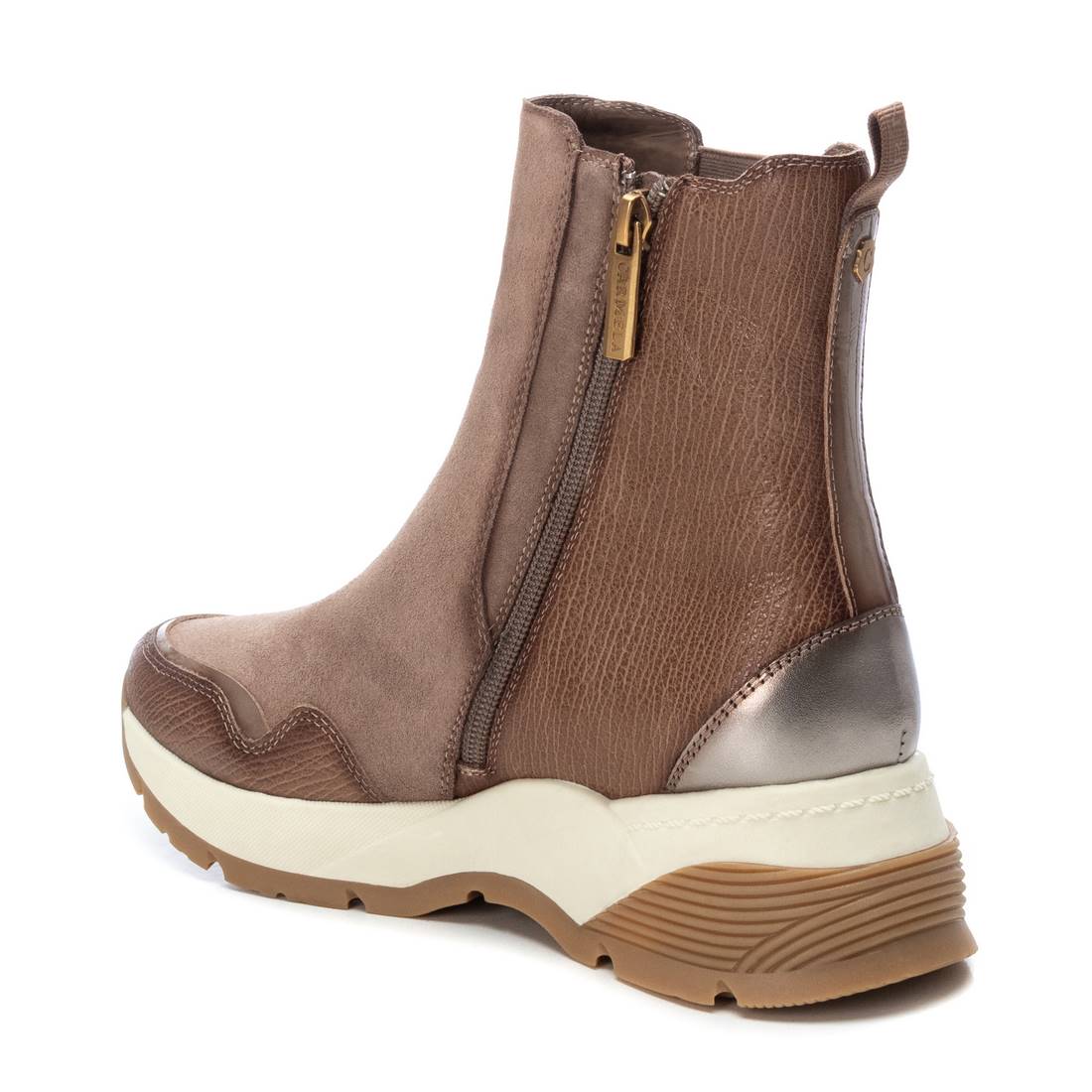 Carmela 16117003 basket montante femme daim marron zip