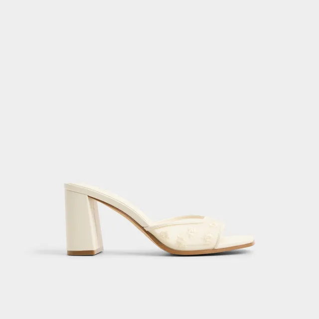 ALDO Lisarae mules talon bloc blanches mariage 38