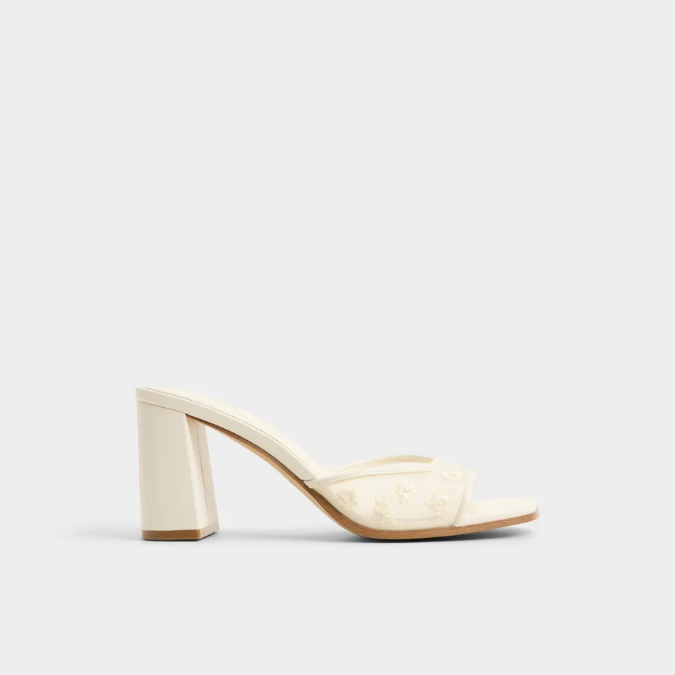 ALDO Lisarae mules talon bloc blanches mariage 38
