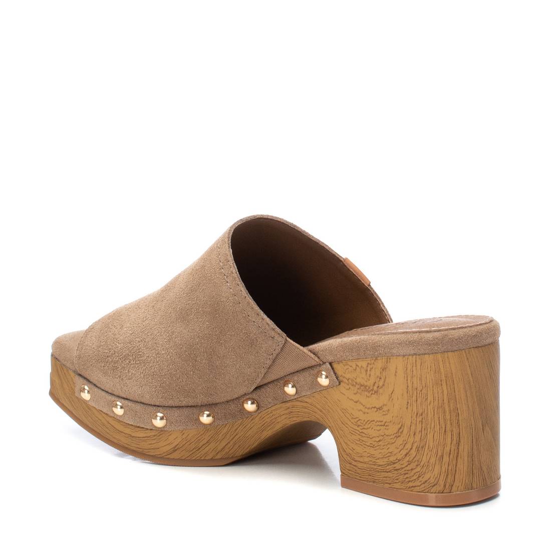 Carmela 16161205 sandale cuir marron talon bois