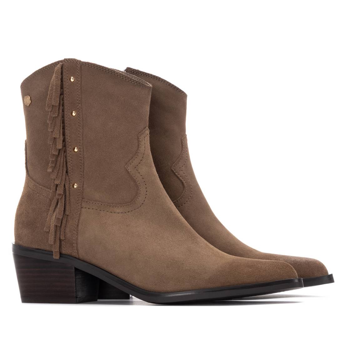 Carmela 16266302 bottines daim taupe santiag