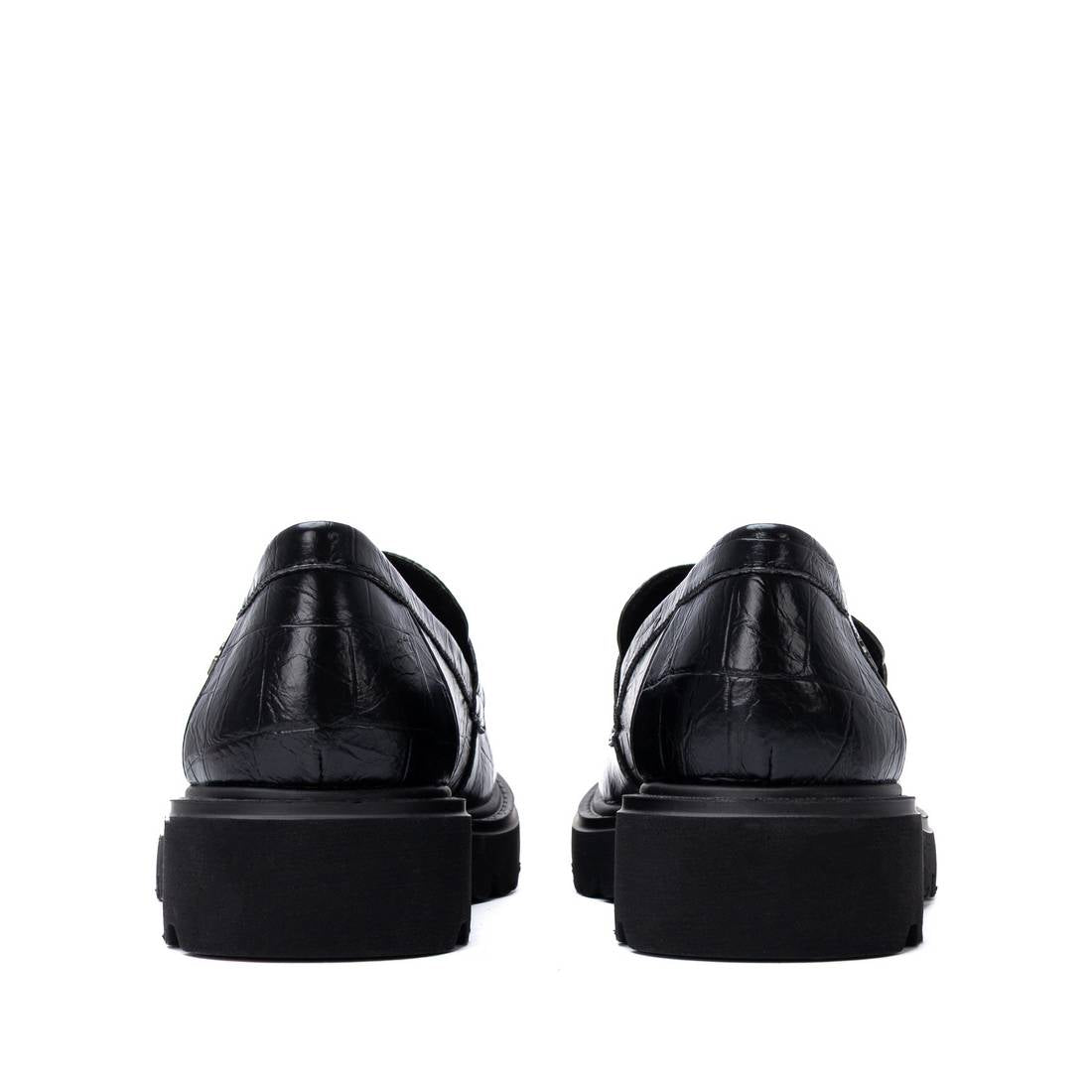 Carmela 16427001 mocassins femme noirs talon
