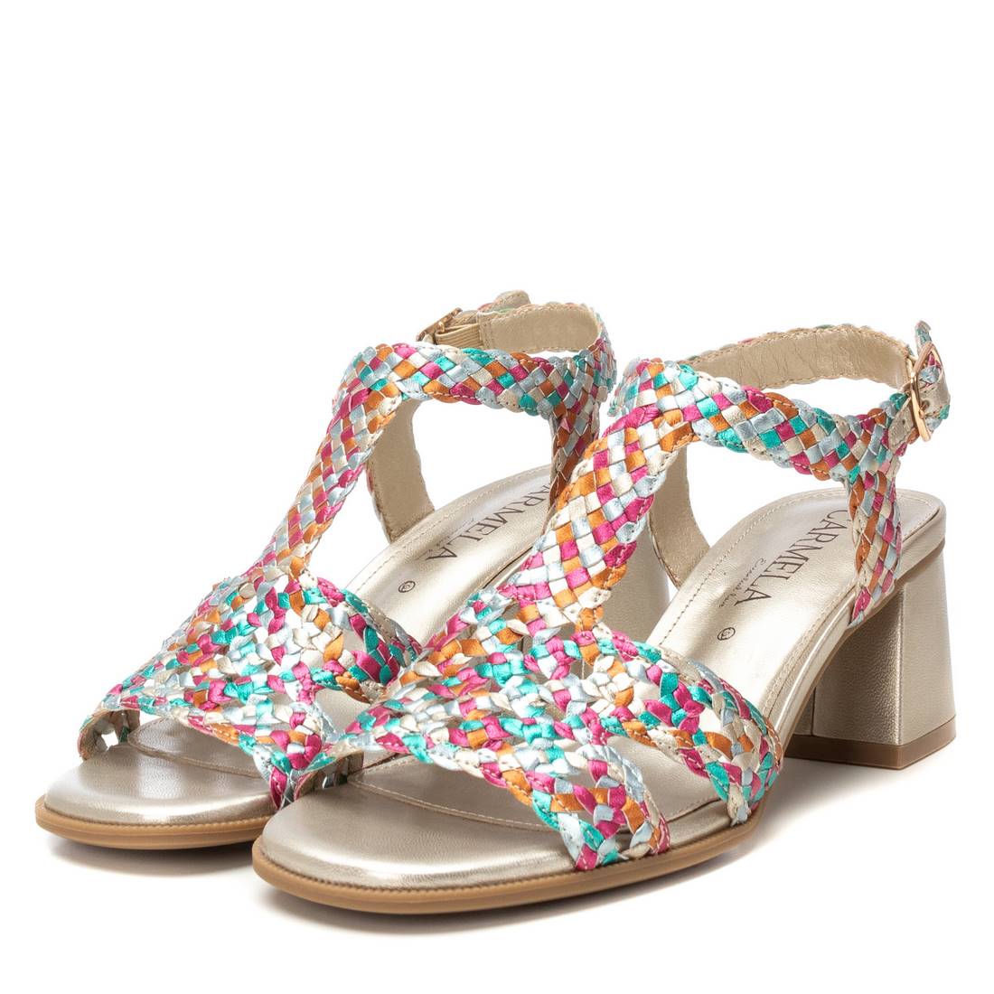 Carmela 16219005 sandales cuir multicolore talon 6 cm
