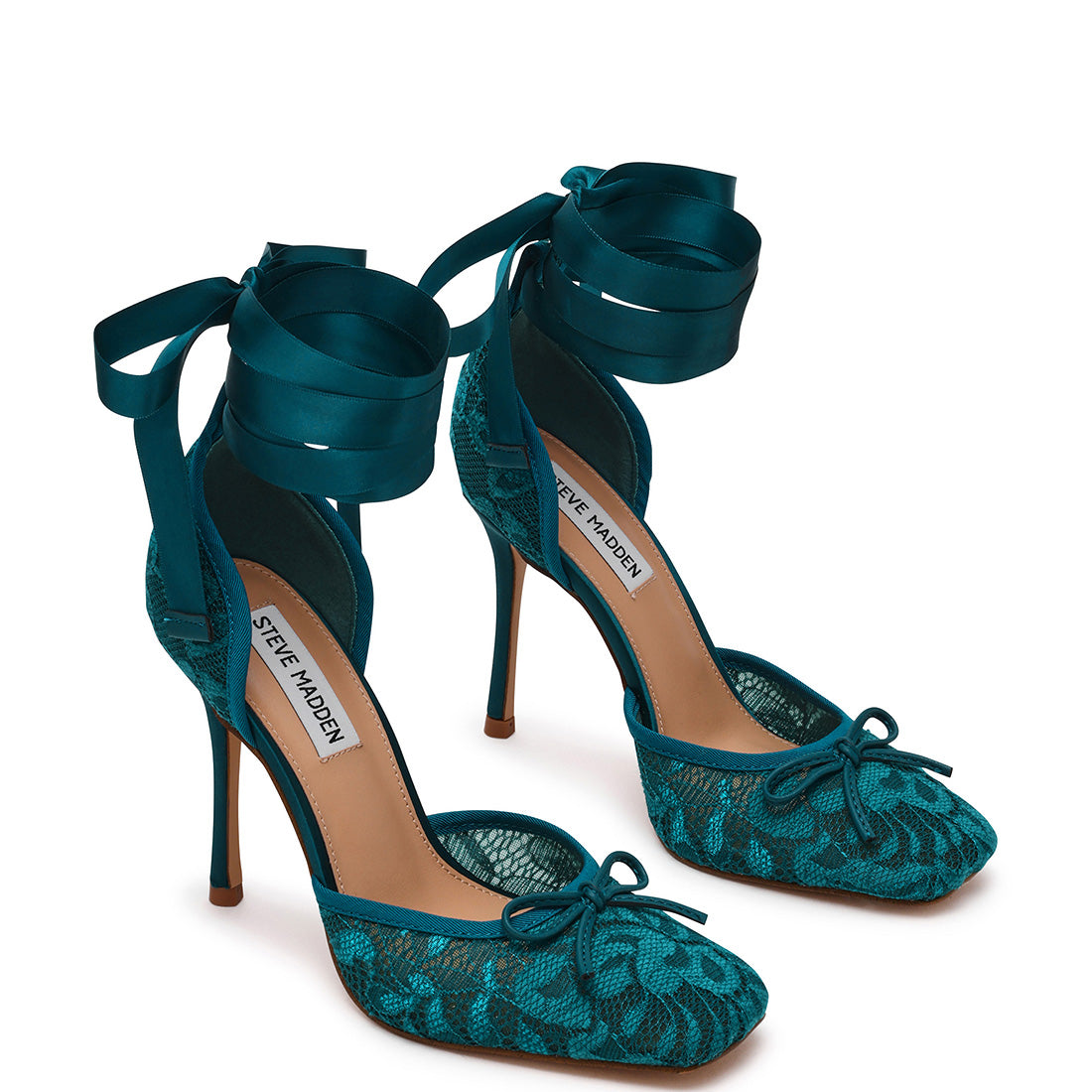 Steve Madden Larina escarpin dentelle sarcelle 10 cm