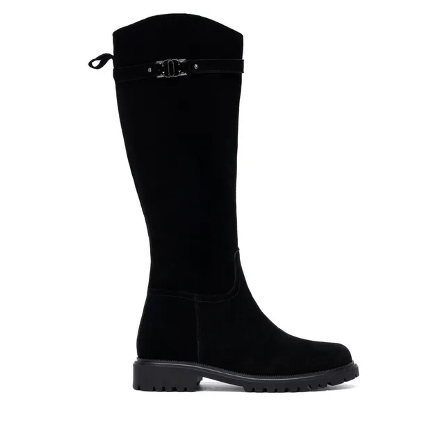 Carmela 16426501 botte femme noire cuir plate zip
